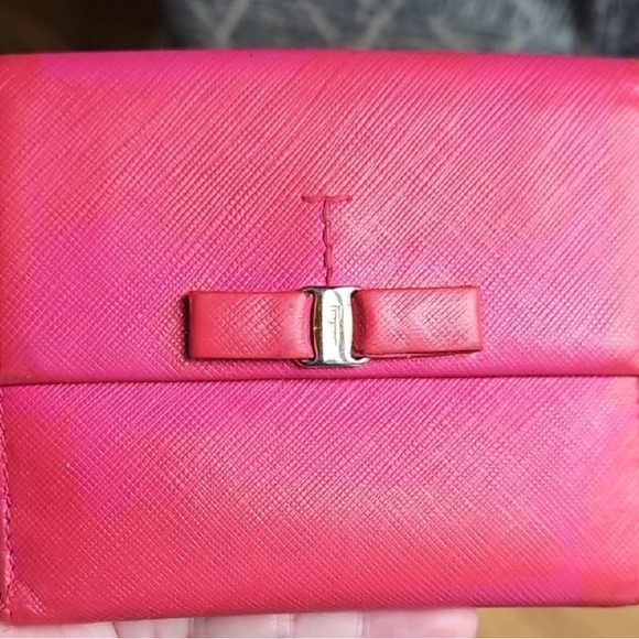 Salvatore Ferragamo Handbags - Salvatore Ferragamo Hot Pink Compact Wallet